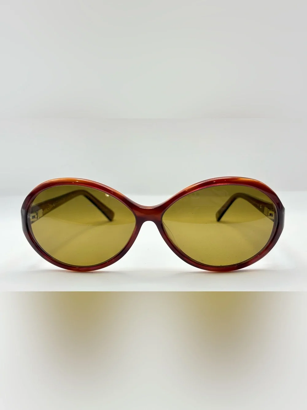 Cinzia Designs Vivid Brown Purple Oval Sunglasses Frames Only
